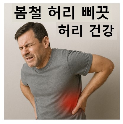 봄철 허리 삐끗 허리 건강